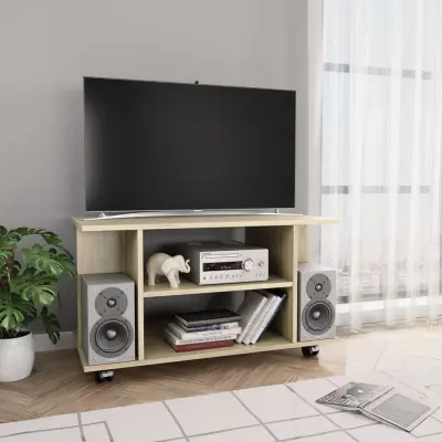 The Living Store TV omarica s kolesci sonoma hrast 80x40x45 inženirski les - TV Omarica