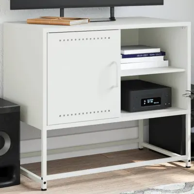The Living Store TV omarica olivno zelena 100,5x39x60,5 cm jeklo - TV Omarica