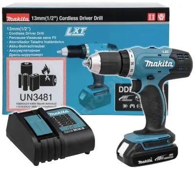 Makita DDF453SYX5 DDF453SYX5 akumulatorski vrtalni vijačnik  18 V 1.5 Ah Li-Ion vklj. akumulator\, vklj. polnilnik