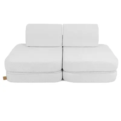 MeowBaby Pocket Sofa Basic, 120x25x60cm, Boucle, Bela