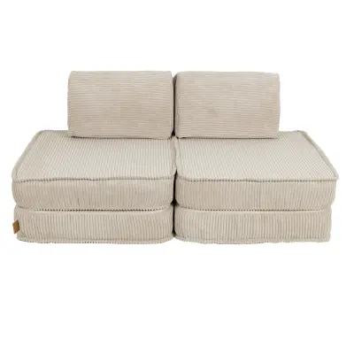MeowBaby Pocket Sofa Basic, 120x25x60cm, Aesthetic, Ecru