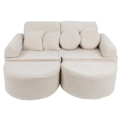 MeowBaby Pocket Sofa Max, 120x25x90cm, Bearly, Kremasto