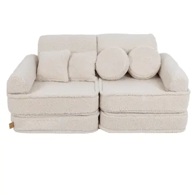 MeowBaby Pocket Sofa Plus, 120x25x60cm, Bearly, Kremasto