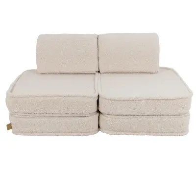 MeowBaby Pocket Sofa Basic, 120x25x60cm, Bearly, Kremasto