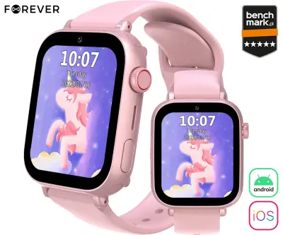 FOREVER Look Me! 3 KW-520 roza (Blush Pink) otroška pametna ura