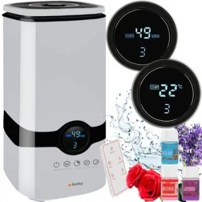 Vlažilec zraka z aromaterapijo KEDO, 28W, 4L, ionizator, bel