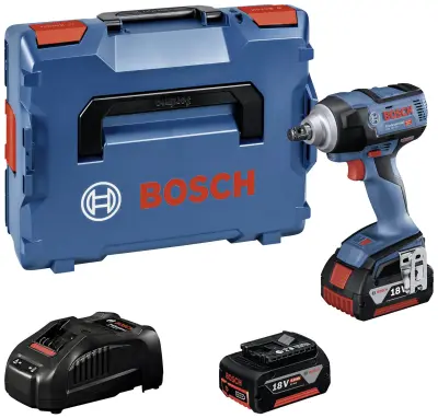 Bosch Professional GDS 18V-300 06019D8202 akumulatorski udarni vijačnik 300 Nm 18 V Število vključenih akumulatorjev 2 4.0 Ah Li-Ion vklj. kovček, vkl