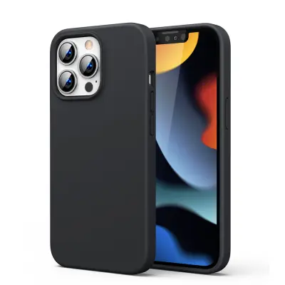 Gumijast upogljiv silikonski ovitek za iPhone 13 Pro Max črn