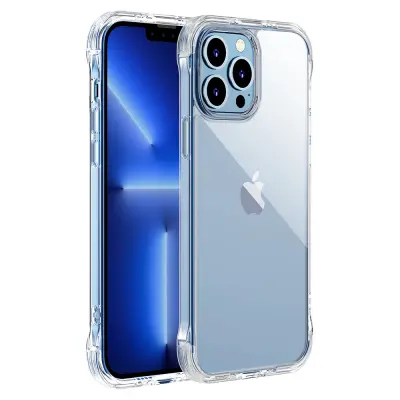 Ovitek za iPhone 13 Pro Max, oklepno ohišje s kljukicami, prozorno stojalo