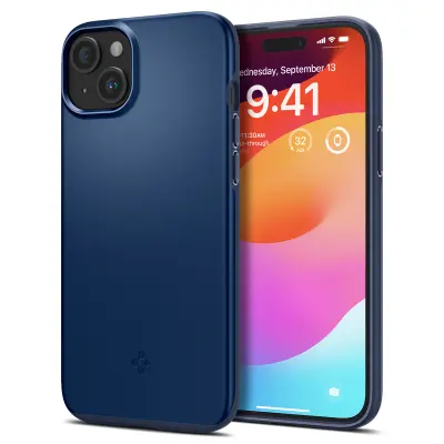 Zaščitna torbica za iPhone 15 Plus Thin Fit modra