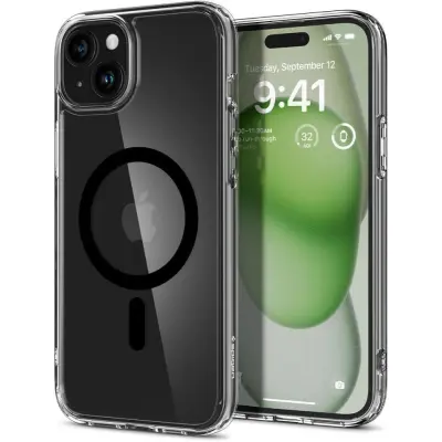 Ovitek Ultra Hybrid Mag z MagSafe za iPhone 15 Plus, črn