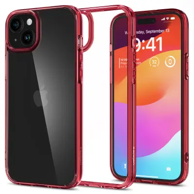 Ovitek Ultra Hybrid za iPhone 15 Plus rdeč