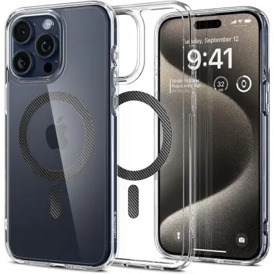 Ovitek Ultra Hybrid Mag z MagSafe za iPhone 15 Pro Max, siv