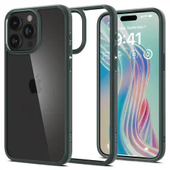Ovitek Ultra Hybrid za iPhone 15 Pro Max, temno zelen