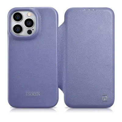 Magnetna preklopna torbica za iPhone 14 Pro Max MagSafe CE Premium Leather svetlo vijolična