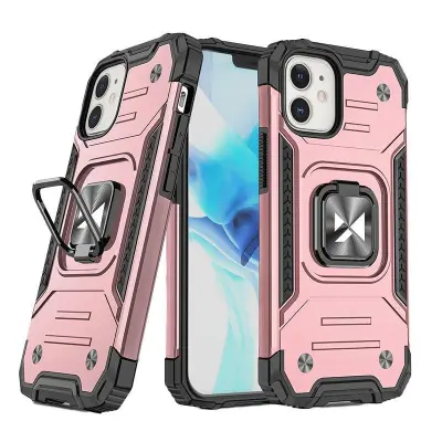 Ovitek za iPhone 14 Plus, oklepni ovitek, držalo za magnetni prstan, zlata
