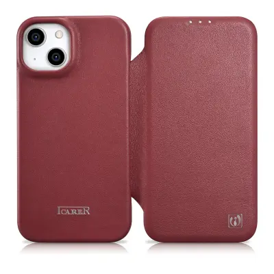 Usnjen ovitek za iPhone 14 Plus z magnetnim zavihkom MagSafe CE Premium Leather bordo