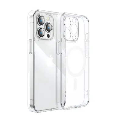 Magnetna torbica za iPhone 14 Plus, kompatibilna z MagSafe, prozorna 14D