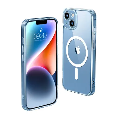 Magnetni gel ovitek za iPhone 14 Plus prozoren MagSafe