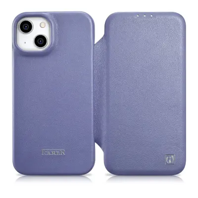 Magnetna preklopna torbica za iPhone 14 Plus MagSafe CE Premium Leather svetlo vijolična