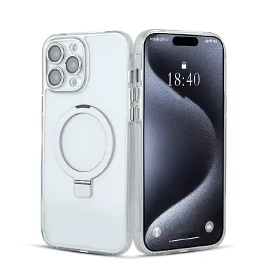 Mobilna torbica s stojalom za iPhone, odporna proti udarcem Silver  iPhone 14