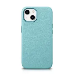 Magnetni usnjeni ovitek za iPhone 14 z zeleno usnjeno torbico MagSafe Litchi Premium Leather Case