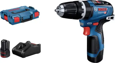 Bosch Professional Impact Drill GSB 12V-35: 2 x GBA 12V 3.0Ah baterija, hitri polnilnik, L-BOXX Bosch Professional GSB 12V-35 -akumulatorski udarni vr