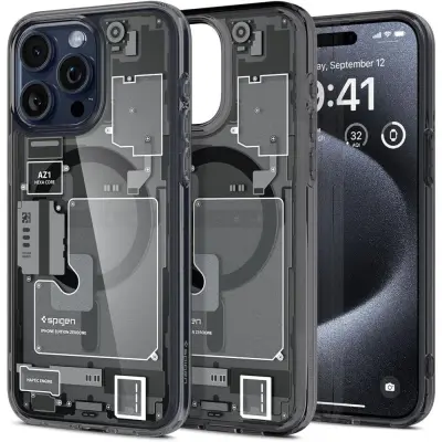Ovitek Ultra Hybrid Mag z MagSafe za iPhone 15 Pro, sivo-črn