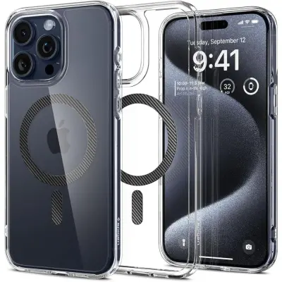 Ovitek Ultra Hybrid Mag z MagSafe za iPhone 15 Pro, siv