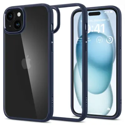 Ovitek Ultra Hybrid za iPhone 15 moder