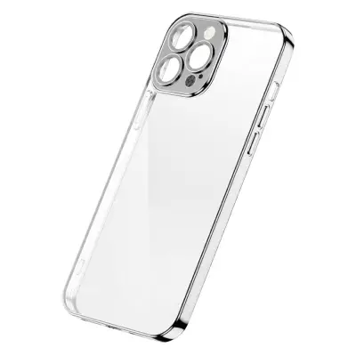 Ovitek za iPhone 13 Pro, ohišje s srebrnim kovinskim okvirjem