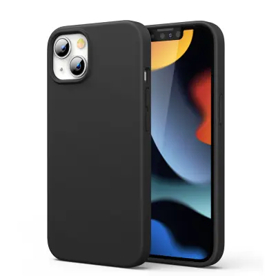 Gumijast upogljiv silikonski ovitek za iPhone 13 mini črn