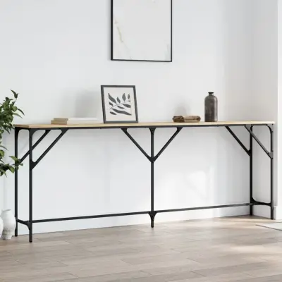 The Living Store Konzolna mizica sonoma hrast 200x29x75 cm inženirski les - Konzolna Mizica