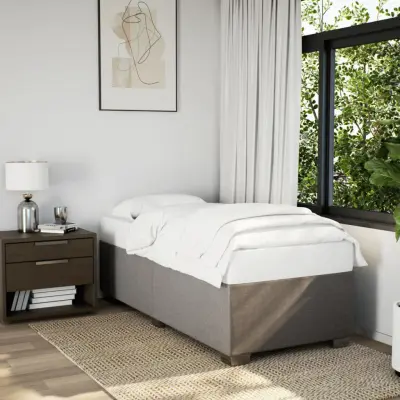 The Living Store Posteljni okvir taupe 90x200 cm blago - Posteljni Okvir