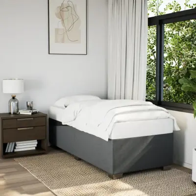 The Living Store Posteljni okvir temno siv 100x200 cm blago - Posteljni Okvir