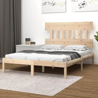 The Living Store Posteljni okvir trden les 150x200 cm - Posteljni Okvir