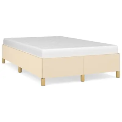 The Living Store Posteljni okvir krem 120x190 cm tkanina - Posteljni Okvir