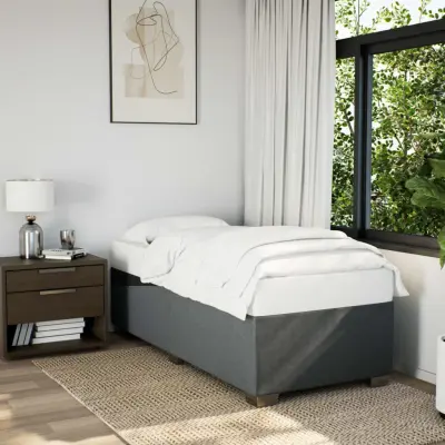 The Living Store Posteljni okvir temno siv 80x200 cm blago - Posteljni Okvir