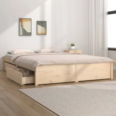 The Living Store Posteljni okvir s predali 180x200 cm - Posteljni Okvir