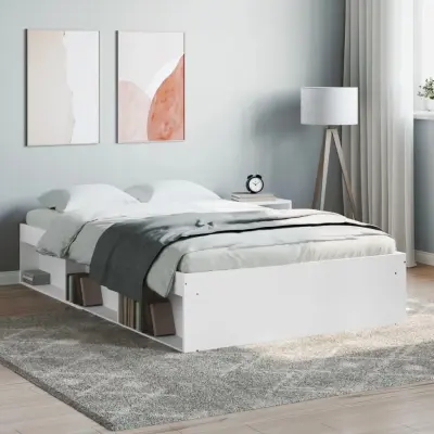 The Living Store Posteljni okvir bel 120x200 cm - Posteljni Okvir