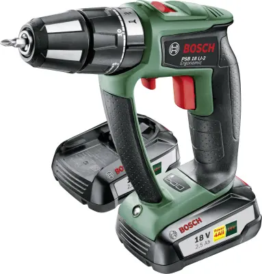 Bosch Home and Garden PSB 18 LI-2 Ergonomic  2-vhoda-akumulatorski udarni vrtalni vijačnik  vklj. 2 akumulatorja\, vklj.  kovček