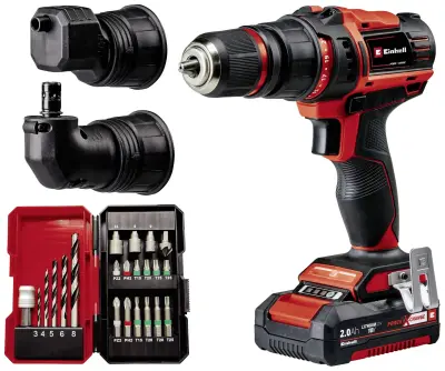Einhell Power X-Change TE-CD 18/45 3X-Li +22 4513990 akumulatorski vrtalni vijačnik  18 V 2 Ah  vklj. akumulator\, vklj.  kotni adapter