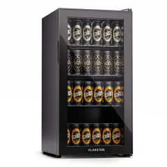 Klarstein Beersafe 74 Slim, hladilnik, 74 litrov, 3 police, panoramska steklena vrata
