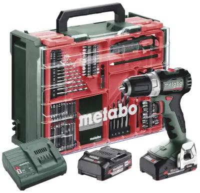 Metabo BS 18 L BL Set 613155710 akumulatorski vrtalni vijačnik 18 V 2 Ah Li-Ion vklj. 2 akumulatorja, brezkrtačni, vklj. kovček, vklj. polnilnik, vklj