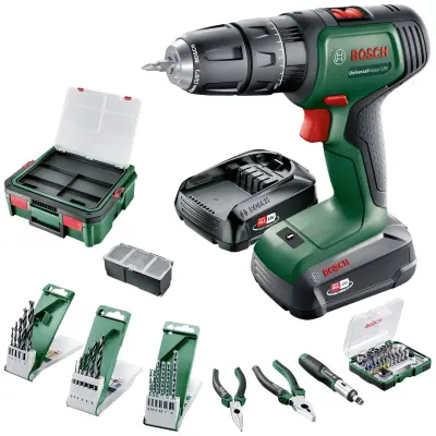 Bosch Home and Garden Universal Impact 18V  -akumulatorski udarni vrtalnik  vklj. polnilnik\, vklj.  kovček