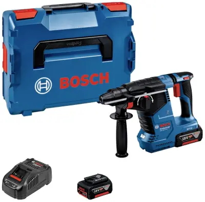 Bosch Professional GBH 18V-24 C SDS-Plus-akumulatorsko vrtalno kladivo 18 V 5 Ah Li-Ion brezkrtačni, vklj. 2 akumulatorja, vklj. polnilnik, vklj. kovč