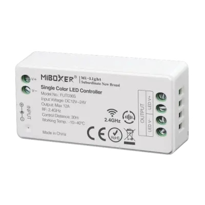 Krmilnik za LED trakove s 4 zatemnitvenimi conami enobarvno 2,4 GHz