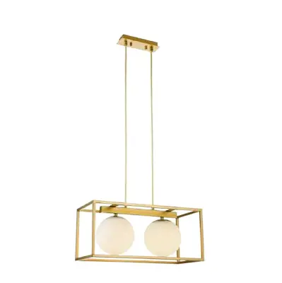 Viseča svetilka AVELIN 2 x E27 zlata IP20