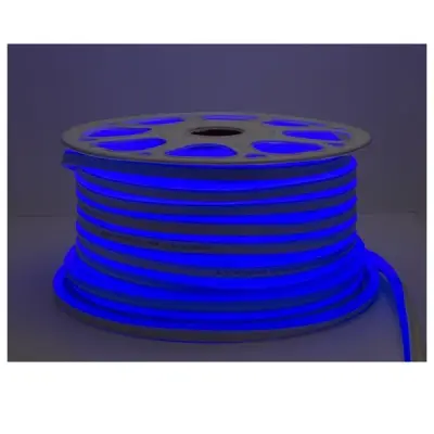 LED Flex Neon 220V IP65, 5 metrov - Modra
