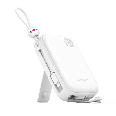 Cutie Series 22,5 W 20000 mAh Powerbank s stojalom USB-A USB-C iPhone Bela